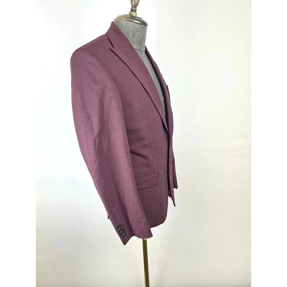 bar III Sport Coat Mens‎ 36R Red Wool Blend Two Button Blazer Suit Jacket NWT